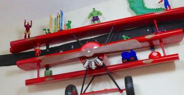 Red Baron Airplane Wall Shelving