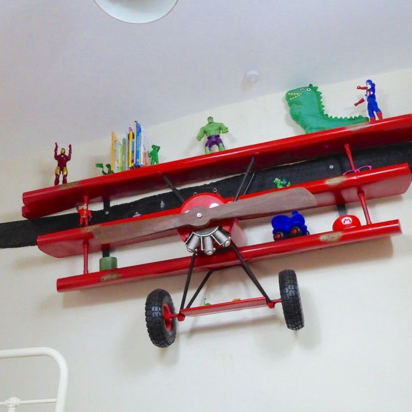 Red Baron Airplane Wall Shelving