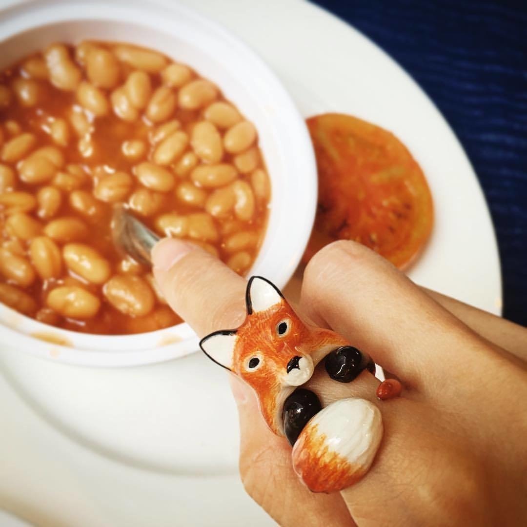 Mary Lou Orange Fox Ring