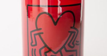 Keith Haring Red Running Heart Candle