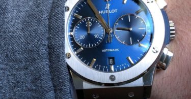 Hublot Classic Fusion Blue Sunray Dial Titanium Automatic Watch