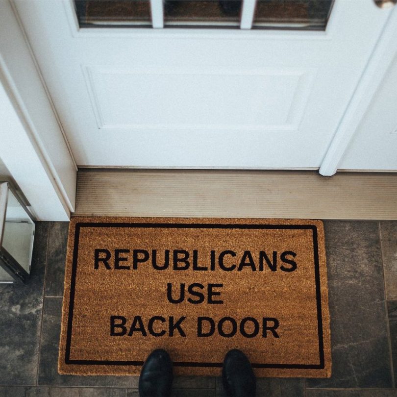 Republicans Use Back Door Doormat