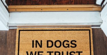 In Dogs We Trust Doormat