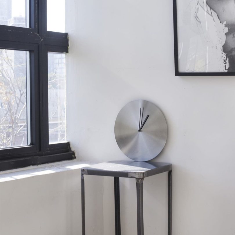 Brushed Stainless Steel Norm Wall Clock