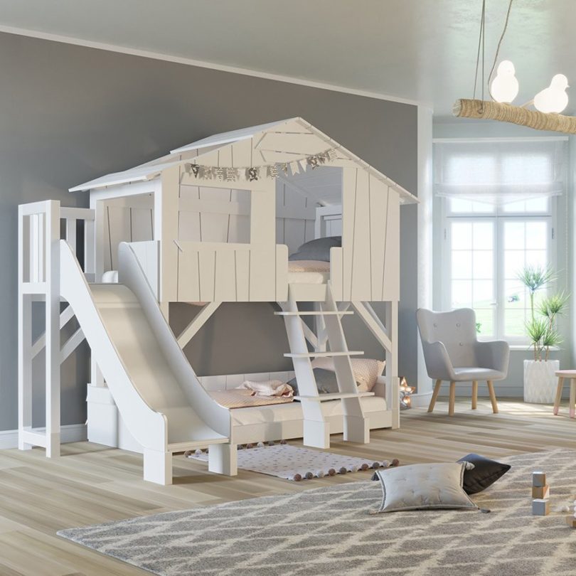 Treehouse Bunk Bed with Slide