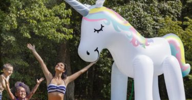 Giant Rainbow Unicorn Yard Sprinkler