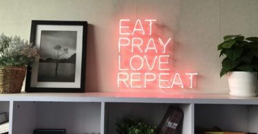 Eat Pray Love Repeat Real Glass Neon Sign