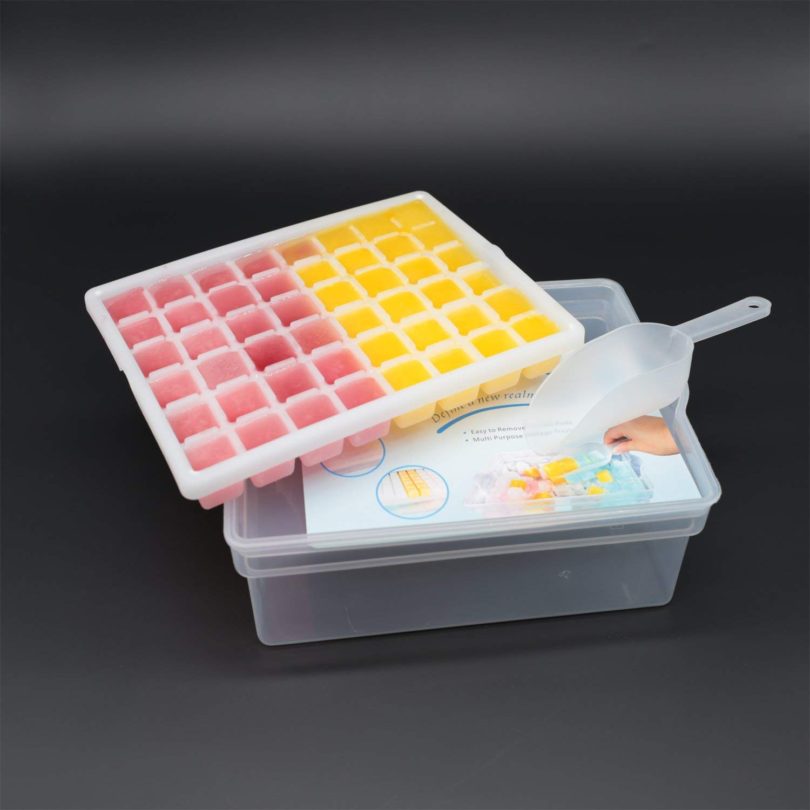 Ice Cube Tray Storage Box With Spill Resistant Lid