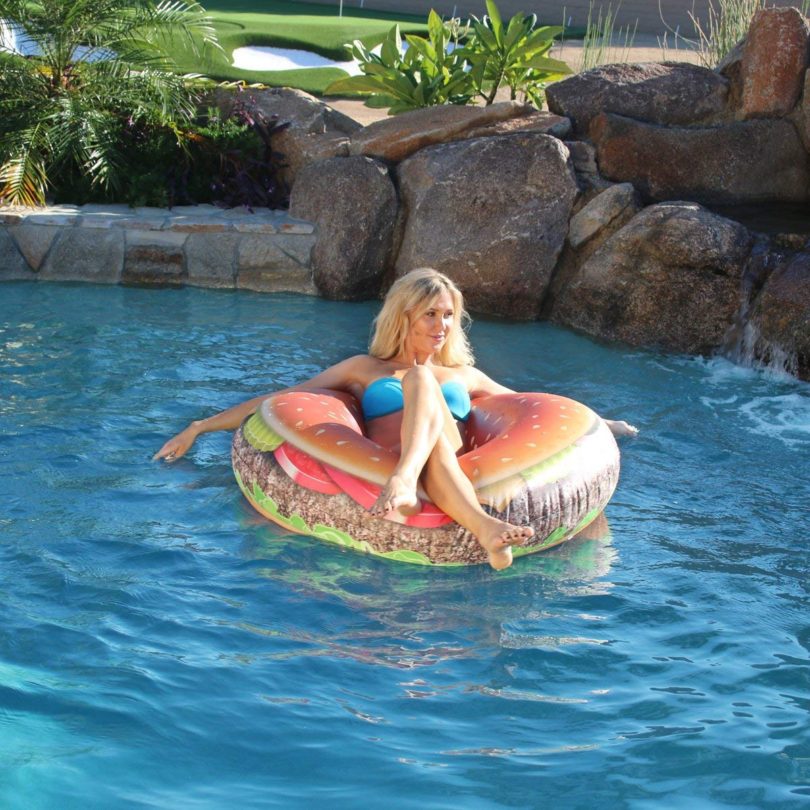 Tasty Cheese Burger Inflatable Float