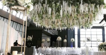 Luyue 3.18 Feet Artificial Silk Wisteria Vine Ratta Silk Hanging Flower Wedding Decor