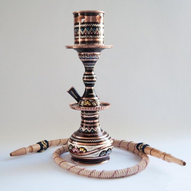 Turkish Traditional Hand Painted Copper Hookah