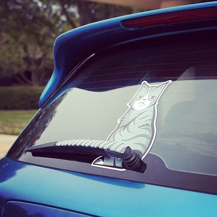 Kitty Tail Car Decal