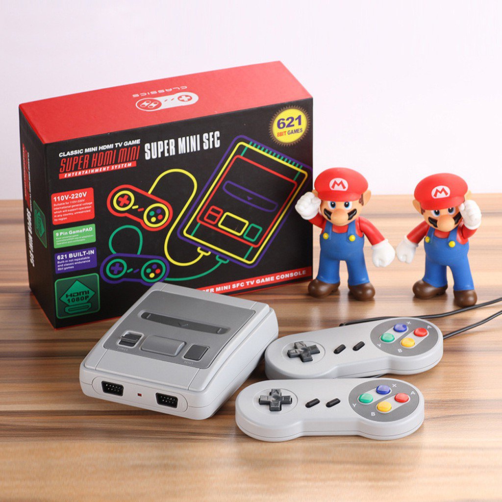 Super Mario Mini Retro Video Game Console with Built-In 621 Games