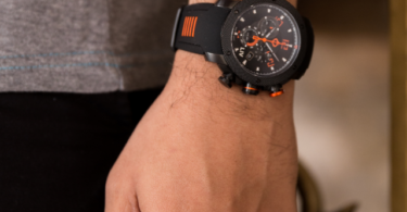 LIV GX1 Swiss Chronograph Black & Orange Numbers