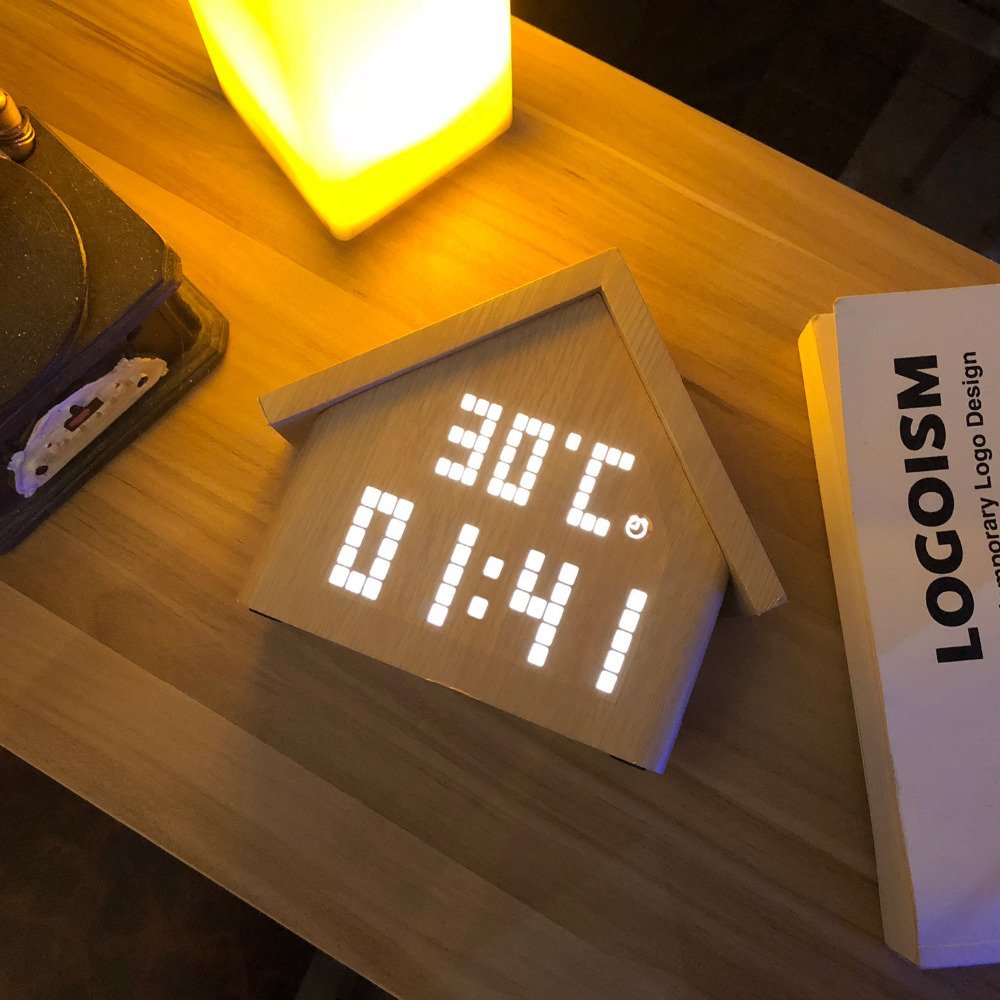 Wooden LED Digital Alarm Clock