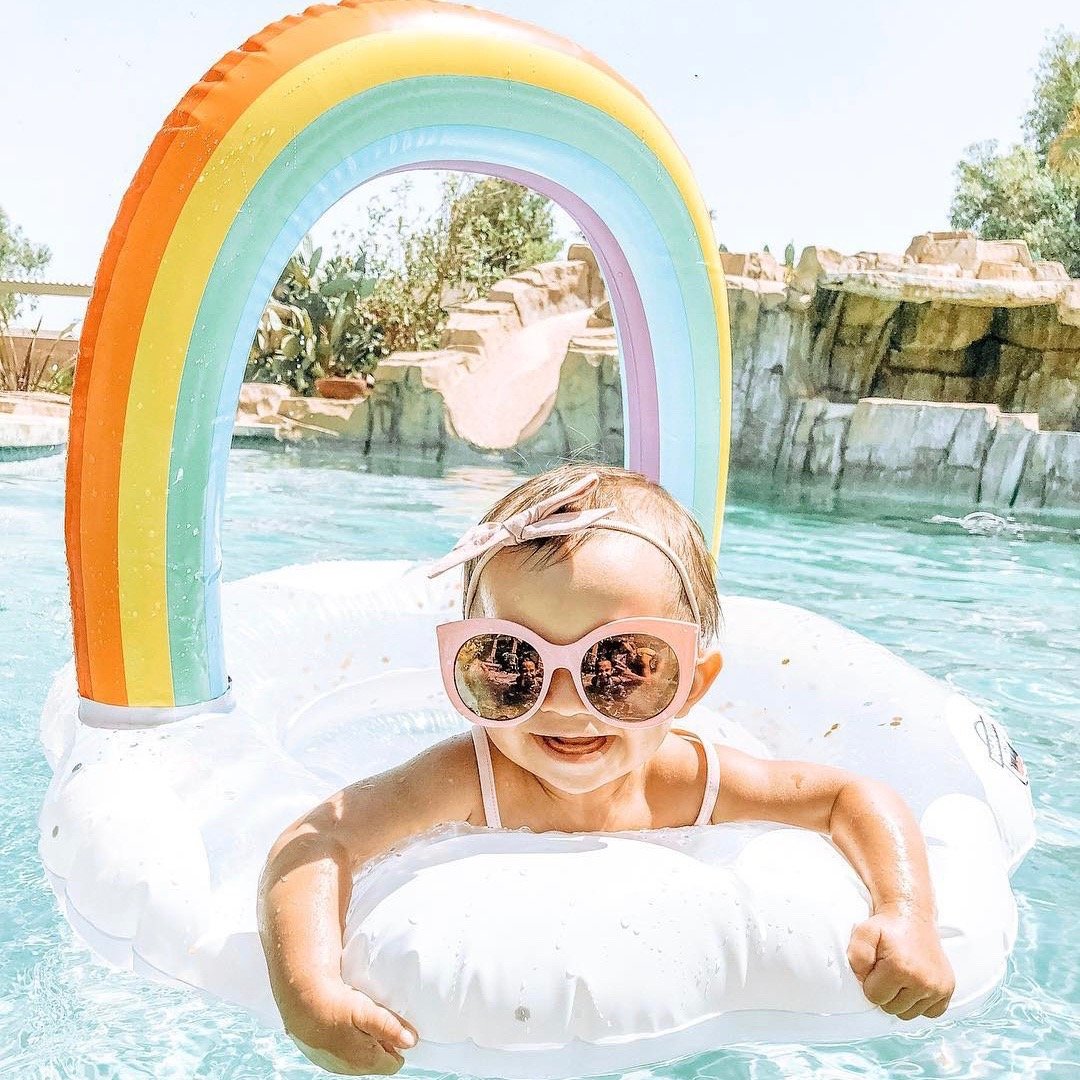 Glitter Rainbow Lil’ Pool Float