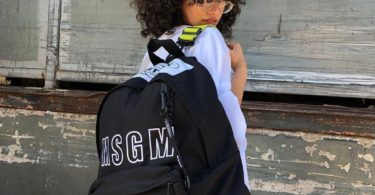 MSGM Black Eastpak Edition Logo Backpack