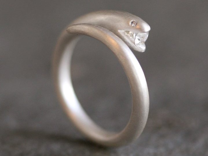 Small Open Mouth Snake Ring