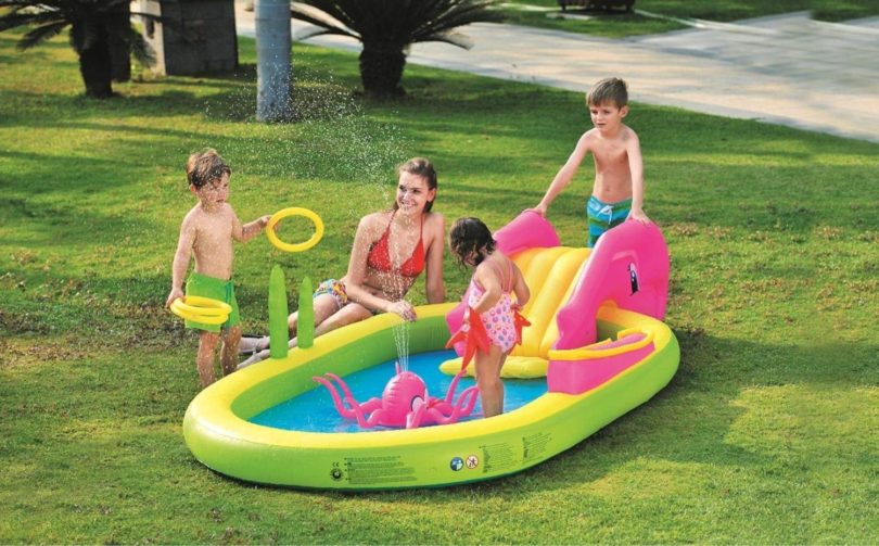 Inflatable Children’s Play Pool with Slide