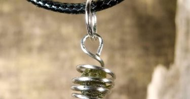 Steel Moldavite Cage Pendant