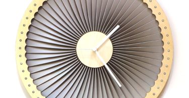 Turbine Wood Wall Clock