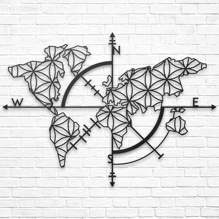 Map of Life Metal Wall Decor