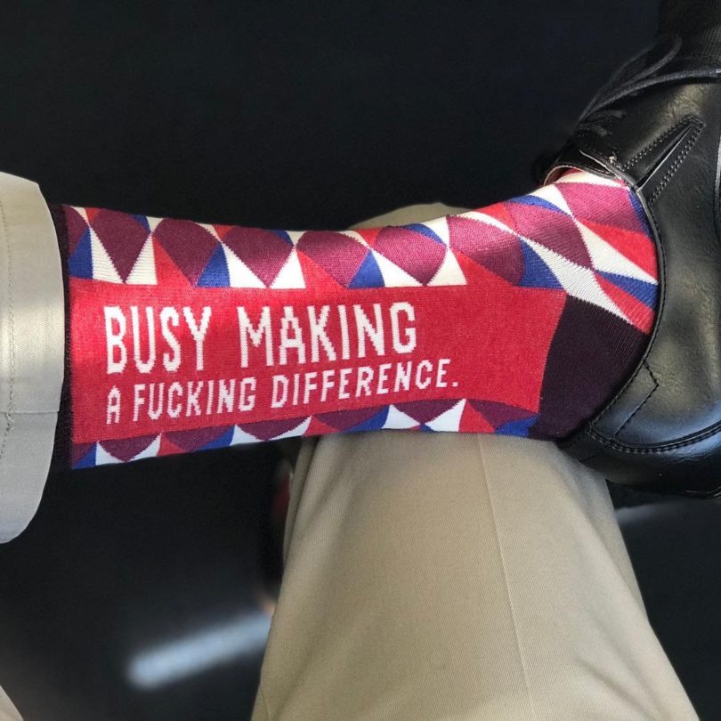 Busy Making A F*cking Difference Socks