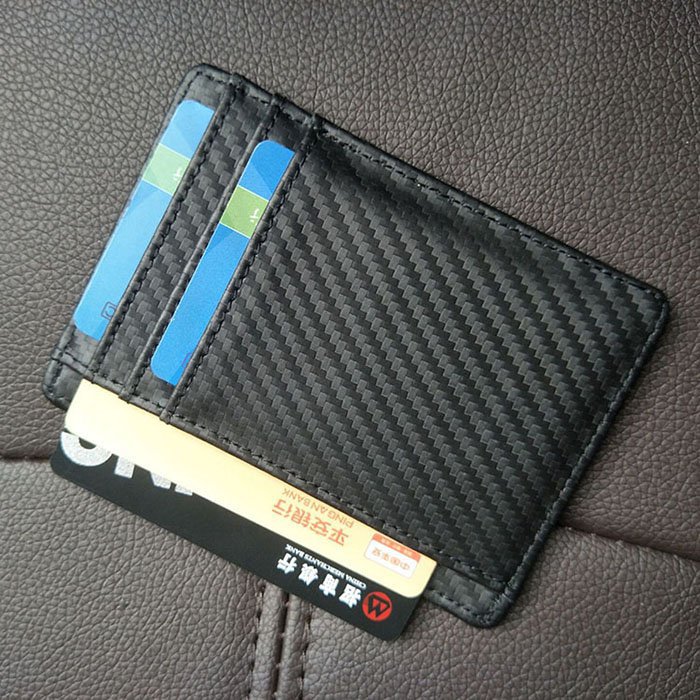 Leather Carbon Fiber Wallet