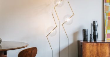 Fulmine 3-Light Floor-to-Ceiling Lamp from Silvio Mondino Studio