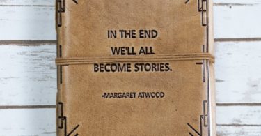 We All Become Stories Blonde Handmade Leather Journal