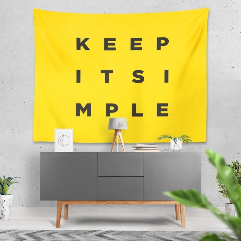 Keep It Simple Wall Tapestry