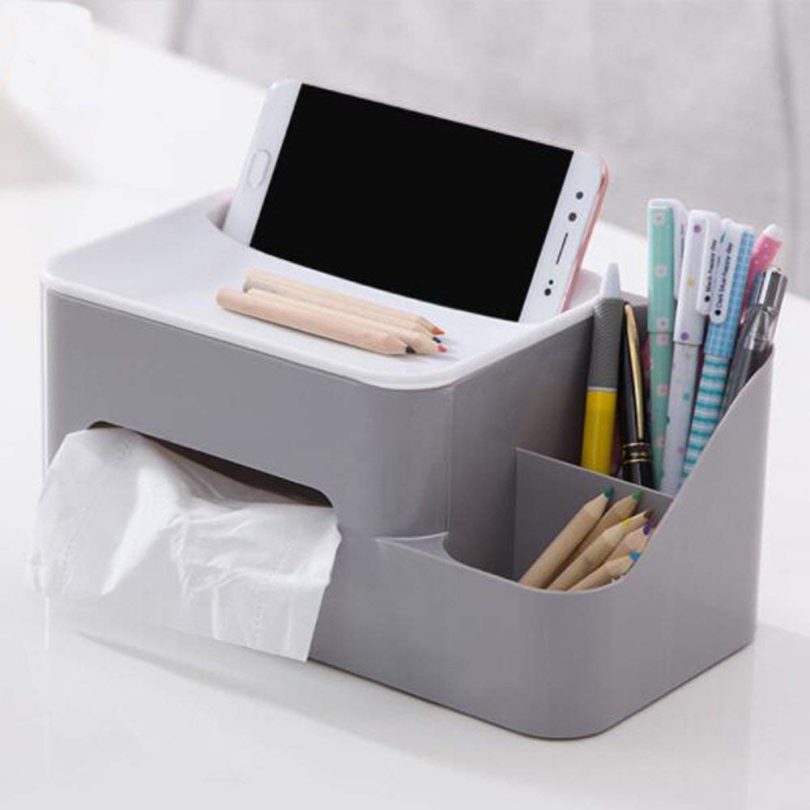 KINGZHUO Modern Style Tissue Box With Phone Holder