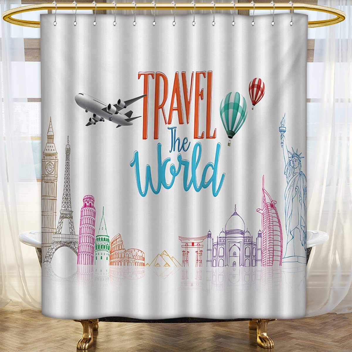 Travel The World Shower Curtain