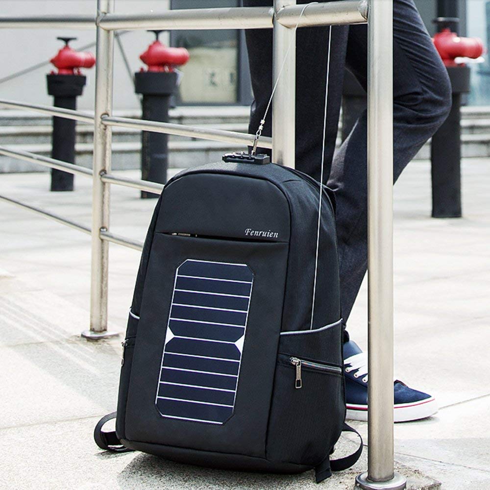 Eshow Laptop Backpack with USB Charging Port Solar Charger