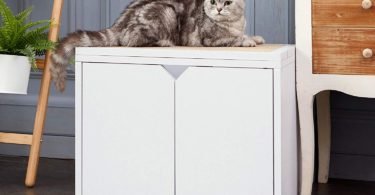 Way Basics Eco Friendly Cat Litter Box Enclosure with Doors