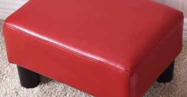 Ottoman Footrest PU Leather Footstool Rectangular Seat