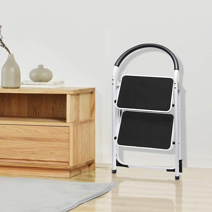 Delxo 2 Step Ladder Folding Step Stool