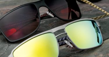 Breed Taurus Silver Carbon Fiber Sunglasses