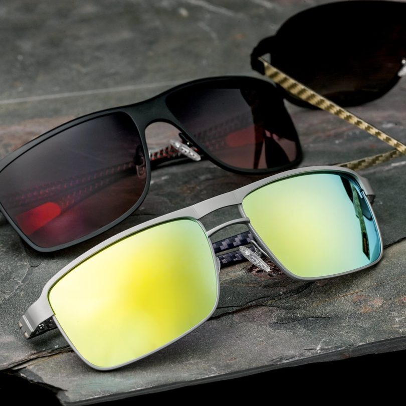 Breed Taurus Silver Carbon Fiber Sunglasses