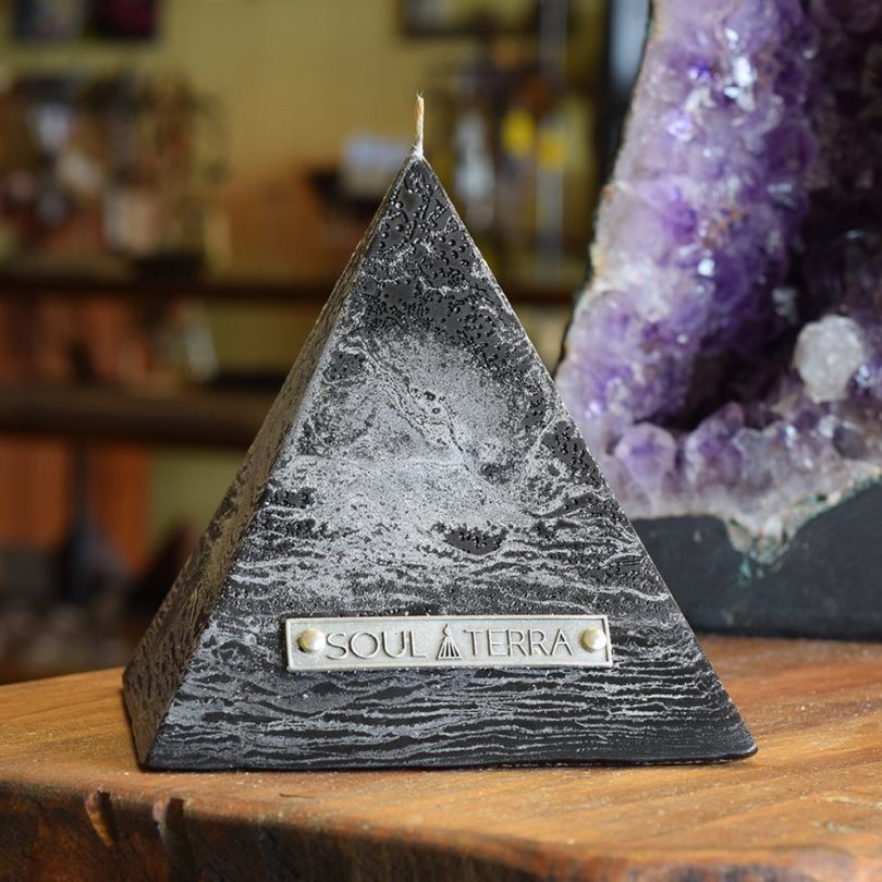 Equinox Pyramid-Crystal Candle by Soul-Terra