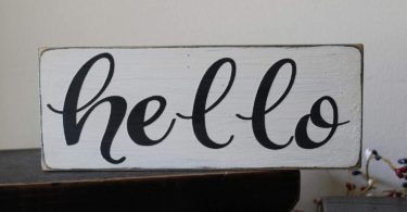 PotteLove Hello Wood Sign