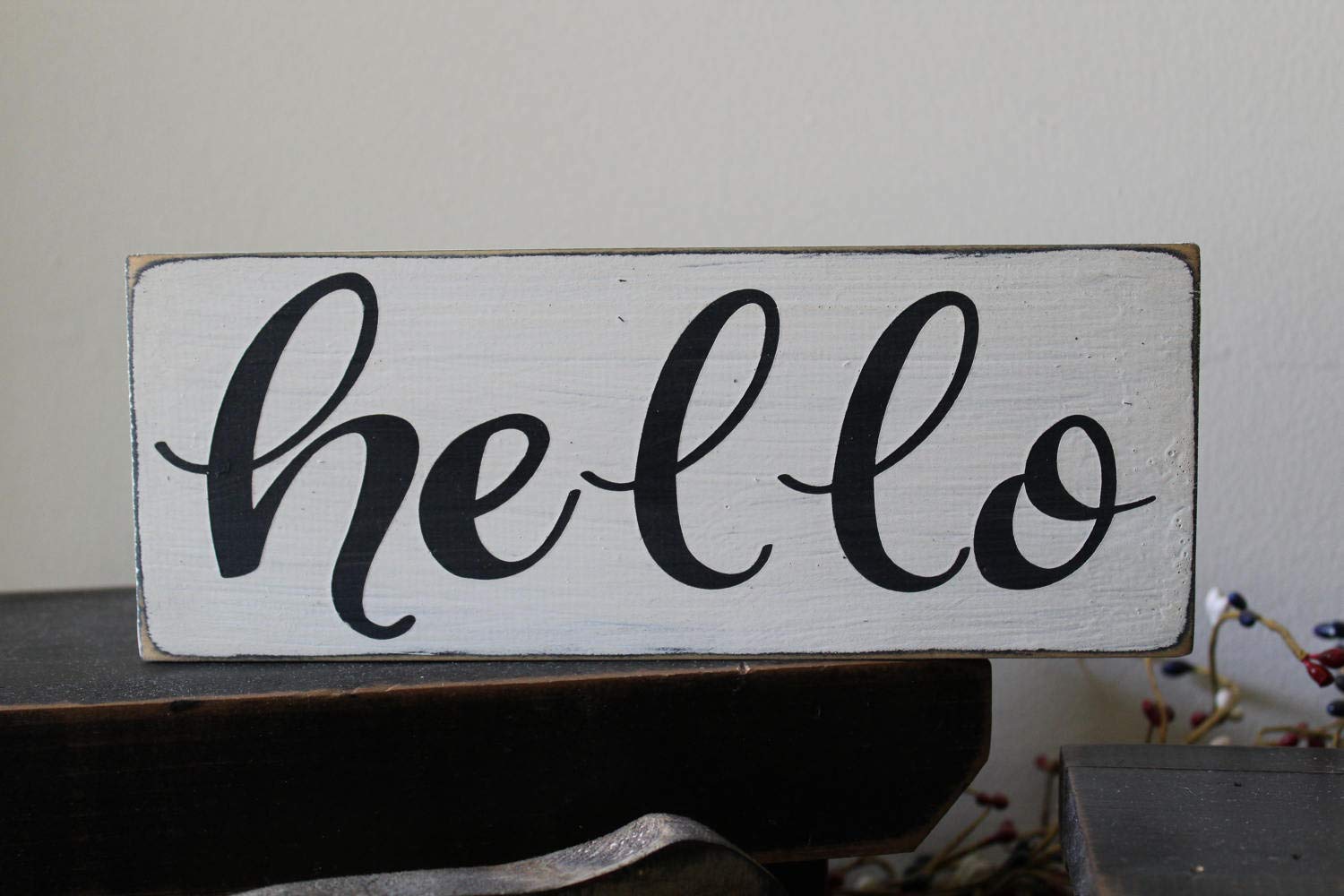 PotteLove Hello Wood Sign