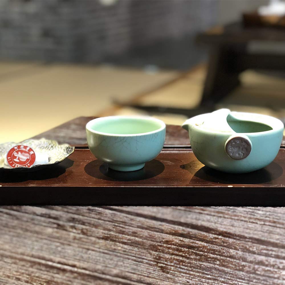 AliArchery Portable Tea Set Handmade Kung Fu Ceramic Tea for One Set-Teapot & Tea cup