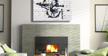 Banksy Mona Lisa with Bazooka Canvas Print