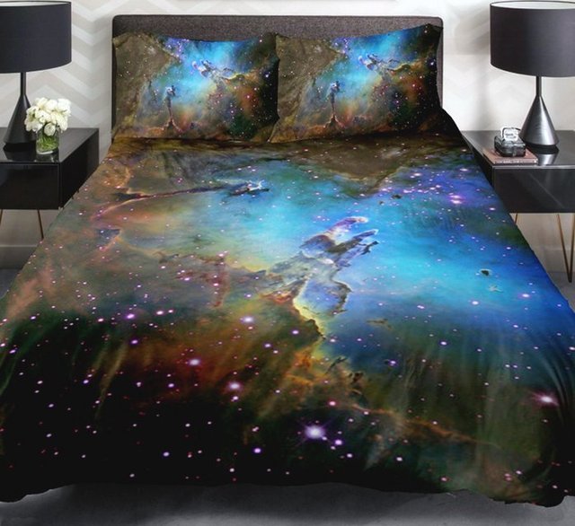 Galaxy Duvet Cover by Anlye Creative