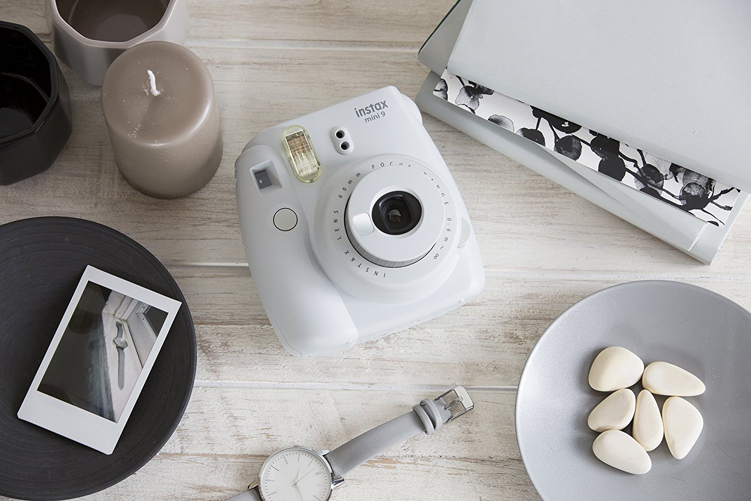 Fujifilm Instax Mini 9 Instant Camera – Smokey White