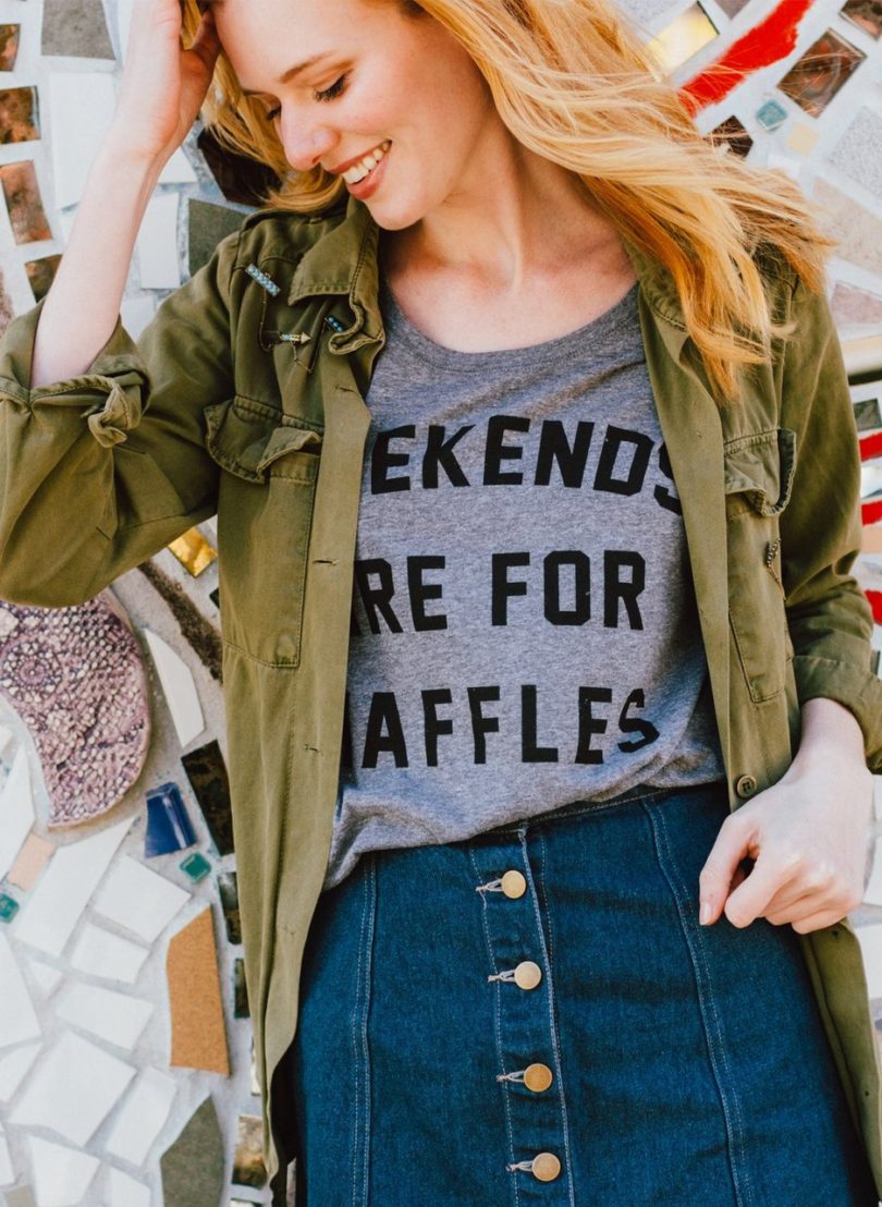 Weekends are for Waffles Dolman T-Shirt by Pyknic