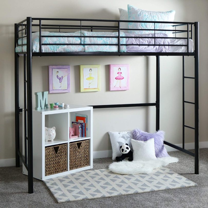 Walker Edison Twin Metal Loft Bed