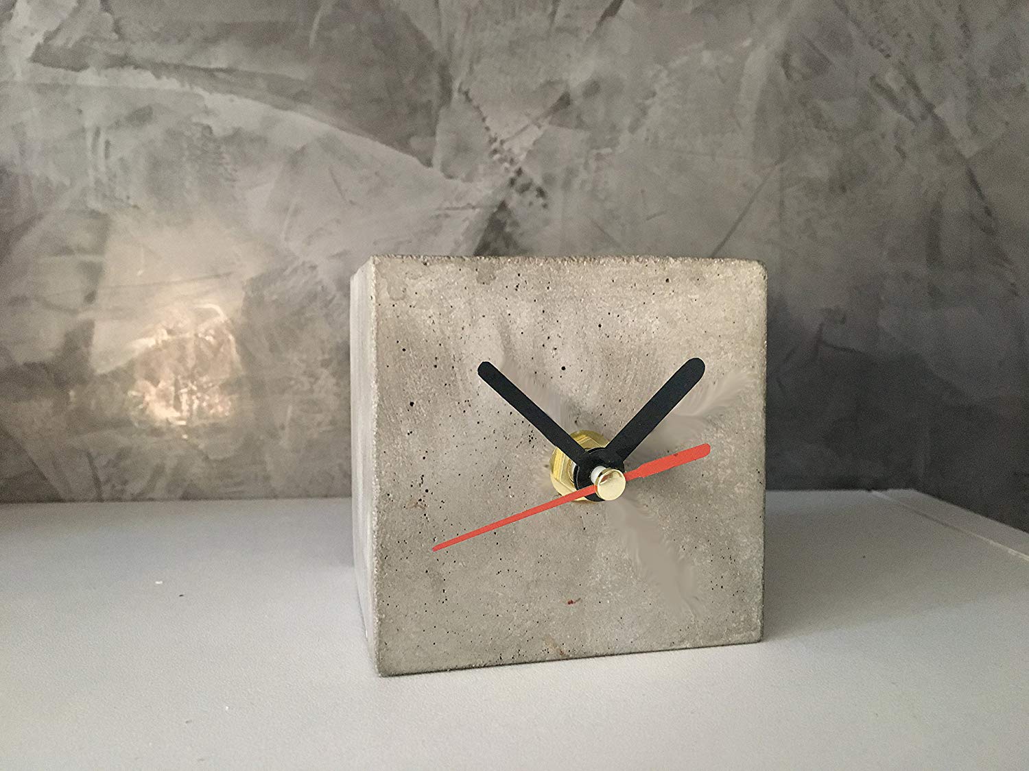 Concrete clock table cube