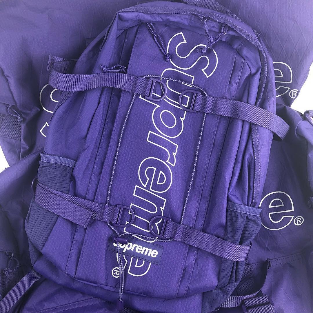 FW18 Supreme Purple Backpack » Petagadget